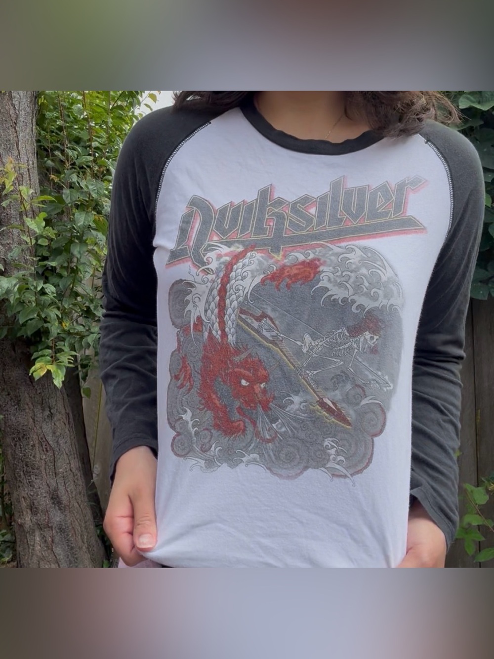 Y2K quick silver baby tee